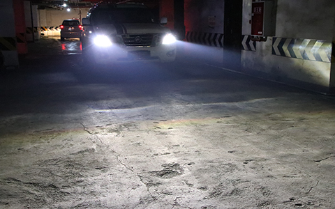 成都日產(chǎn)途樂(lè)車燈升級(jí)led透鏡效果