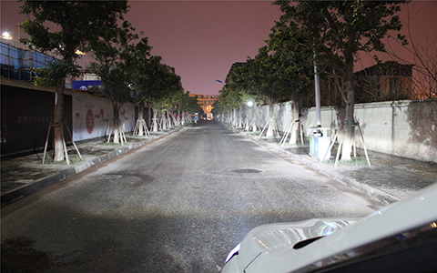 車燈天一車燈歐司朗氙氣燈透鏡遠(yuǎn)光效果實拍