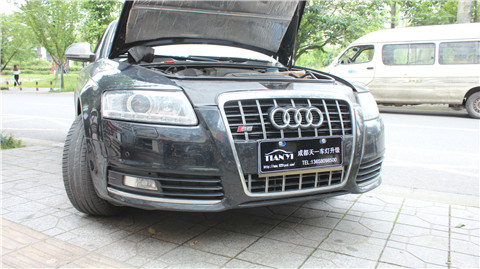 成都天一車燈奧迪A6L車燈升級改裝LED雙光透鏡